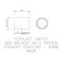 FloPlast Solvent Weld Waste Coupling - 40mm White