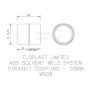 FloPlast Solvent Weld Waste Coupling - 50mm White