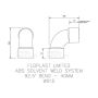 FloPlast Solvent Weld Waste Bend Swept - 92.5 Degree x 40mm Grey