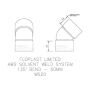 FloPlast Solvent Weld Waste Bend - 135 Degree x 50mm White