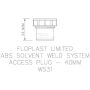 FloPlast Solvent Weld Waste Access Plug - 40mm White - Pack of 2