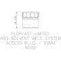 FloPlast Solvent Weld Waste Access Plug - 50mm Black
