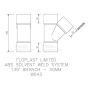 FloPlast Solvent Weld Waste Branch - 135 Degree x 40mm White