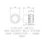 FloPlast Solvent Weld Waste Tank Connector - 40mm Grey