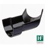 Cast Iron Deep Half Round Gutter Left Hand Angle - 135 Degree x 100mm Black