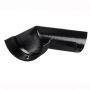 Cast Iron Half Round Gutter Right Hand Angle - 90 Degree x 125mm Black