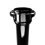 Cast Iron Round Eared Downpipe - Socket On One End - 65mm x 1829mm Black