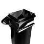 Cast Iron Rectangular Downpipe Eared - 100mm x 75mm x 914mm Black