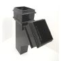 Cast Iron Rectangular Downpipe Branch - 135 Degree x 100mm x 75mm Black