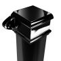 Cast Iron Square Eared Downpipe - 75mm x 1829mm Black