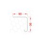 GRP Roofing Fascia Drip Trim - 90mm (W) x 90mm (H)