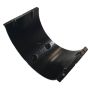 Aluminium Beaded Half Round Gutter Union - 125mm PPC Finish Black (9005 Matt)