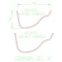 Cast Iron Ogee Gutter - 100mm x 1829mm Primed