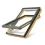 Pine Wood Centre Pivot Roof Window - 940mm x 1600mm Triple Glazed Natural Pine