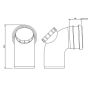 FloPlast Drainage Access Bend - 87.5 Degree x 110mm