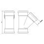 FloPlast Drainage Junction Triple Socket - 45 Degree x 110mm