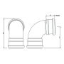 FloPlast Drainage Bend Double Socket - 87.5 Degree x 110mm