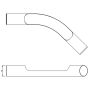 FloPlast Drainage Long Radius Channel Bend Plain Ended - 45 Degree x 110mm