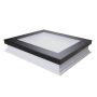 Type F Non Opening Flat Roof Window - 1400mm x 1400mm Quadruple Glazed Black