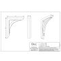 Gallows Bracket Exterior - 70mm x 400mm x 490mm White