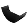 Cast Aluminium Half Round Gutter Internal Stopend - 125mm Black (9005 Leatherette)