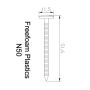 Plastic Headed Nails - 50mm Storm Grey - Box of 100