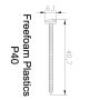Plastic Headed Pins - 40mm Dark Grey - Box of 200