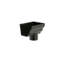 Cast Iron H16 Ogee Gutter Stopend Outlet Socketed - 150mm for 75mm Downpipe Black