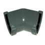 FloPlast Deepflow/ Hi-Cap Gutter Angle - 135 Degree x 115mm x 75mm Anthracite Grey