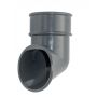 FloPlast Round Downpipe Shoe - 68mm Anthracite Grey