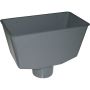 FloPlast Deepflow/ Hi-Cap Downpipe Hopper - 80mm Grey