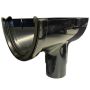 FloPlast Deepflow/ Hi-Cap Gutter Stopend Outlet - 115mm x 75mm Black