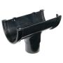 FloPlast Deepflow/ Hi-Cap Gutter Running Outlet for 80mm Downpipe - 115mm x 75mm Black