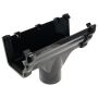 FloPlast Ogee Gutter Running Outlet for 80mm Downpipe - 110mm x 80mm Black