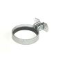 Zinc Plated Round Screw To Wall Downpipe Bracket with Gasket - 150mm Primed