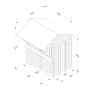 Forest Garden Shiplap Apex Garden Bar - 4' x 6'