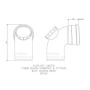 FloPlast Ring Seal Soil Access Bend - 92.5 Degree x 110mm Black