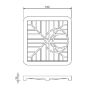 FloPlast Drainage Square Gully Grid - 110mm