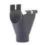 Galeco Steel Gutter Running Outlet - 120mm Graphite Grey