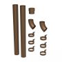 Galeco Steel Round Offset Downpipe Kit Copper Effect - 87mm Diameter