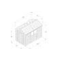 Forest Garden Tongue & Groove Apex Shed - 10' x 6'