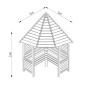 Venetian Timber Corner Arbour  - 2500mm x 2330mm x 1610mm