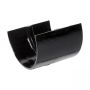 Cast Iron Deep Half Round Gutter Union - 100mm Black