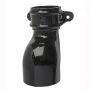 Cast Iron Round Downpipe Eared Anti-Splash Shoe - 65mm Black