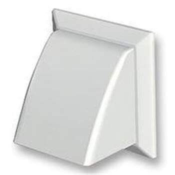 Wall Outlet with Cowl - 125mm x 200mm x 200mm White