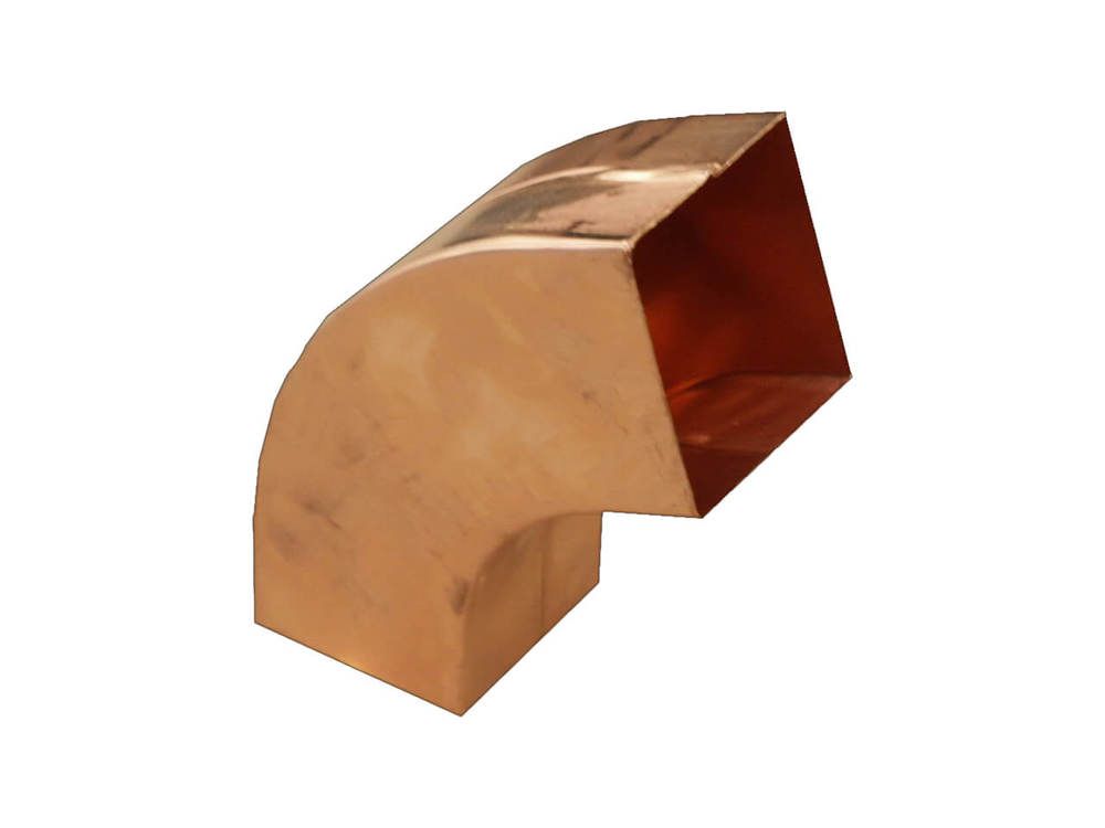 Copper Square Downpipe Bend - 72 Degree x 80mm x 80mm