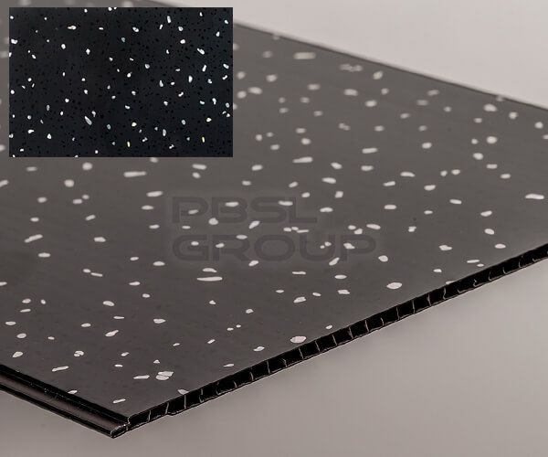 Storm Internal Cladding Panel - 250mm x 2600mm x 8mm Black Sparkle - Pack of 4 - For Bathrooms/ Kitchens/ Ceilings