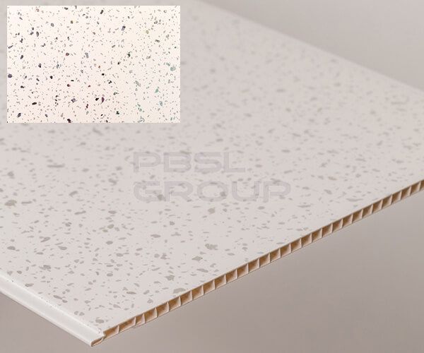 Storm Internal Cladding Panel - 250mm x 2600mm x 8mm White Sparkle - Pack of 4 - For Bathrooms/ Kitchens/ Ceilings