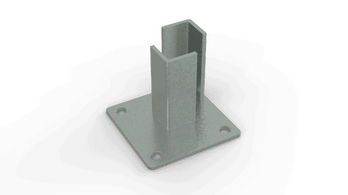 Durapost Corner Fencing Post Bolt Down Support - 125mm