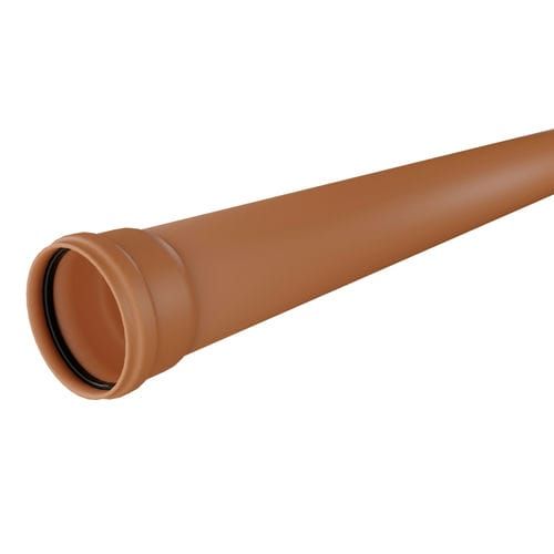 FloPlast Drainage Pipe Single Socket - 110mm x 3mtr
